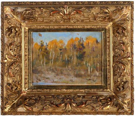 Дубовской Николай Никанорович. Золотая осень. Березовая роща на берегу реки